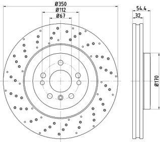 HELLA PAGID 8dd355122541 -  Тормозной диск